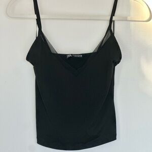 Going out tank top Zara with a mesh lining around V neck